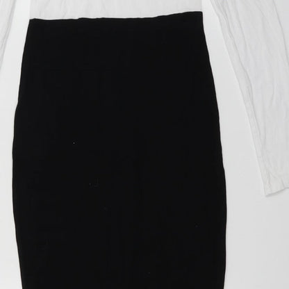 PRETTYLITTLETHING Womens Black   Pencil Dress  Size 10