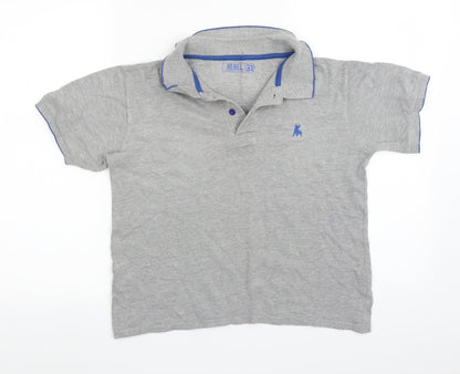 Rebel Boys Grey   Basic Polo Size 12-13 Years