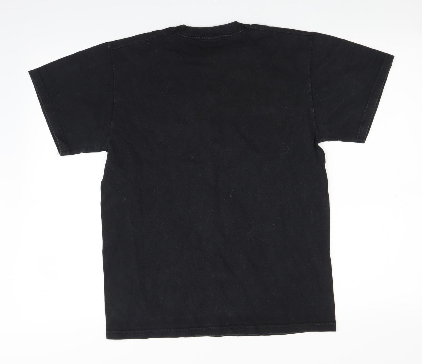 Womens UK Size M Fruit of the Loom Black Basic T-Shirt