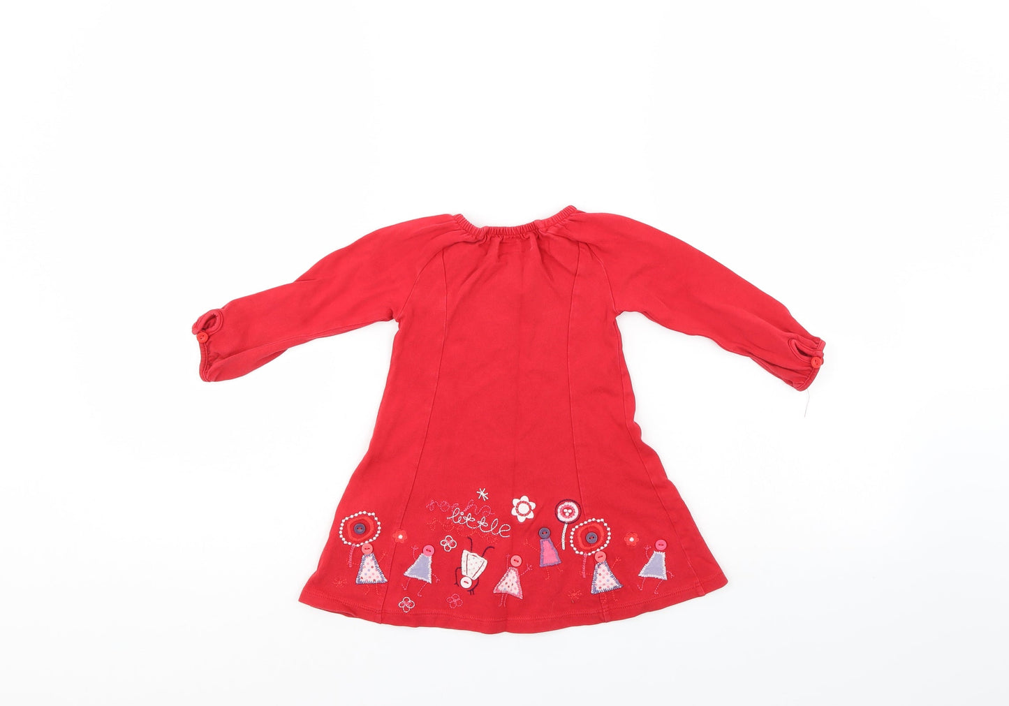 Little Rocha Girls Red Floral  A-Line  Size 12-18 Months