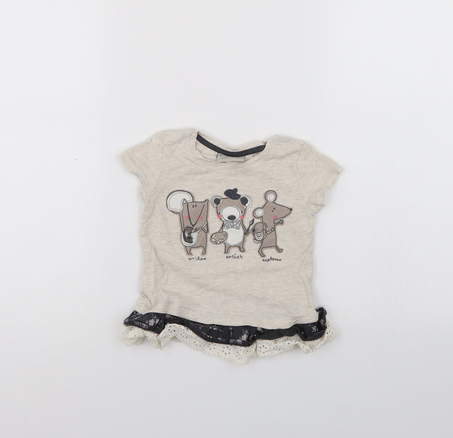 NEXT Girls Grey   Tunic Jumper Size 9-12 Months