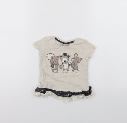 NEXT Girls Grey   Tunic Jumper Size 9-12 Months