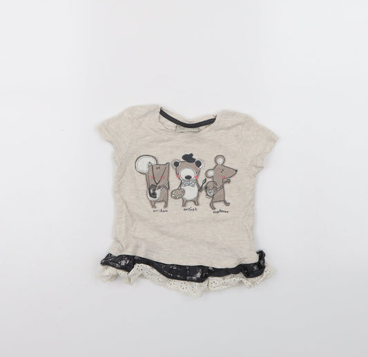 NEXT Girls Grey   Tunic Jumper Size 9-12 Months