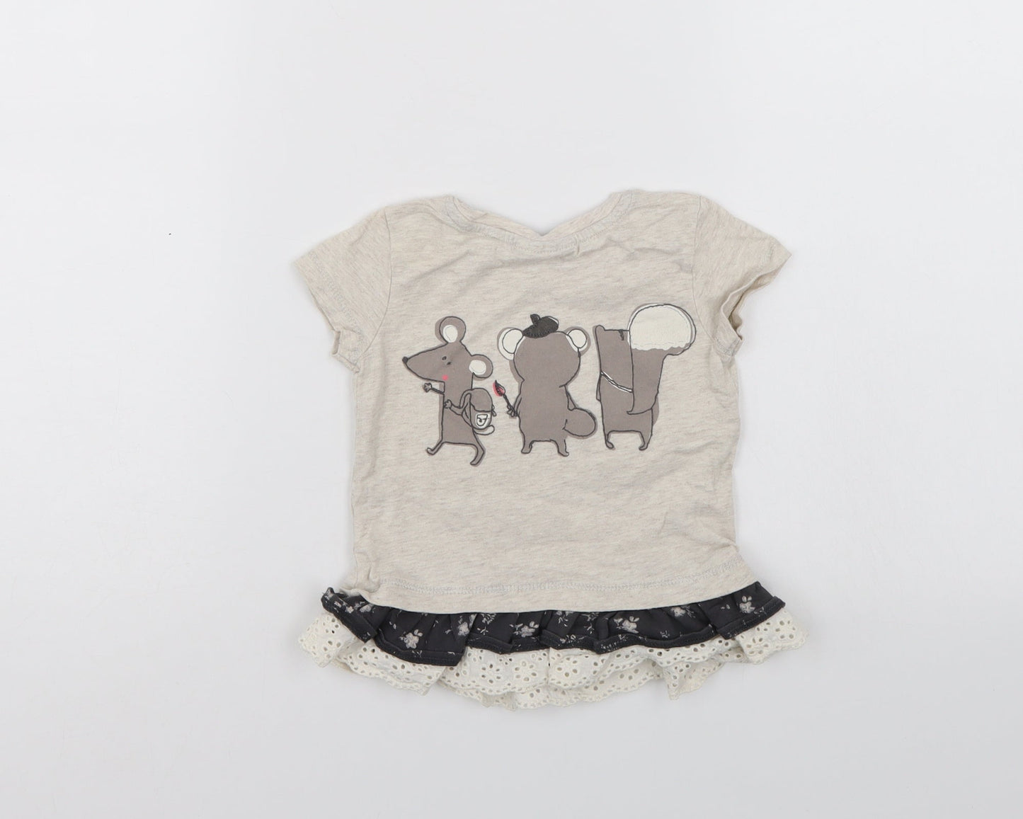 NEXT Girls Grey   Tunic Jumper Size 9-12 Months