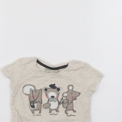 NEXT Girls Grey   Tunic Jumper Size 9-12 Months