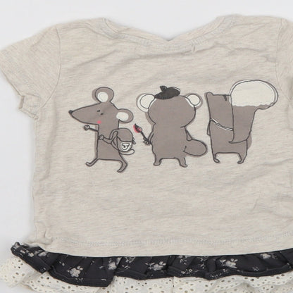 NEXT Girls Grey   Tunic Jumper Size 9-12 Months