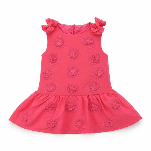Little rocha Girls Red Floral  A-Line  Size 12-18 Months