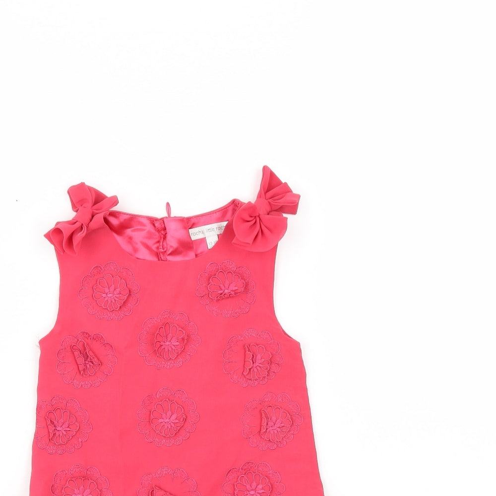 Little rocha Girls Red Floral  A-Line  Size 12-18 Months