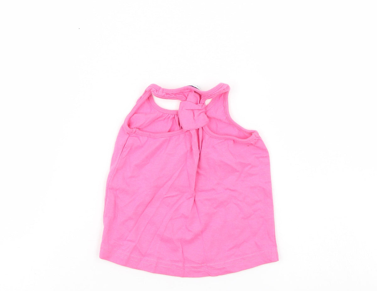 Early Days Girls Pink   Basic Tank Size 12-18 Months