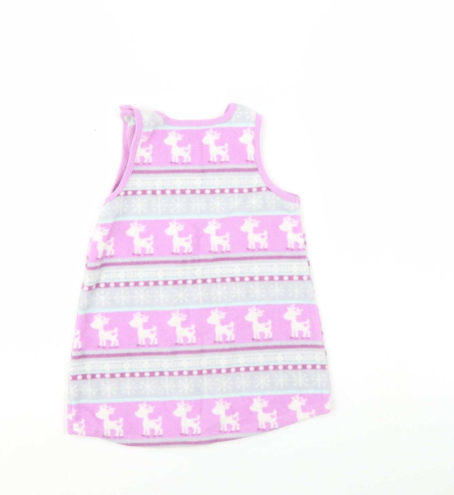 George Girls Multicoloured Animal Print  Pinafore/Dungaree Dress  Size 12-18 Months