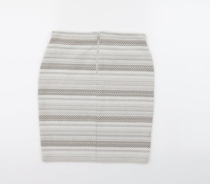 Miss Selfridge Womens Multicoloured Striped  A-Line Skirt Size 10