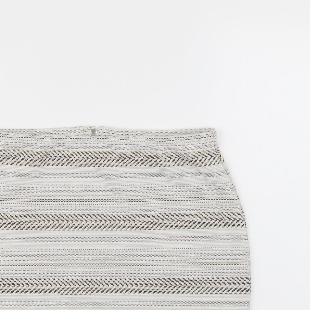 Miss Selfridge Womens Multicoloured Striped  A-Line Skirt Size 10