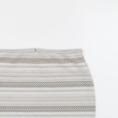 Miss Selfridge Womens Multicoloured Striped  A-Line Skirt Size 10