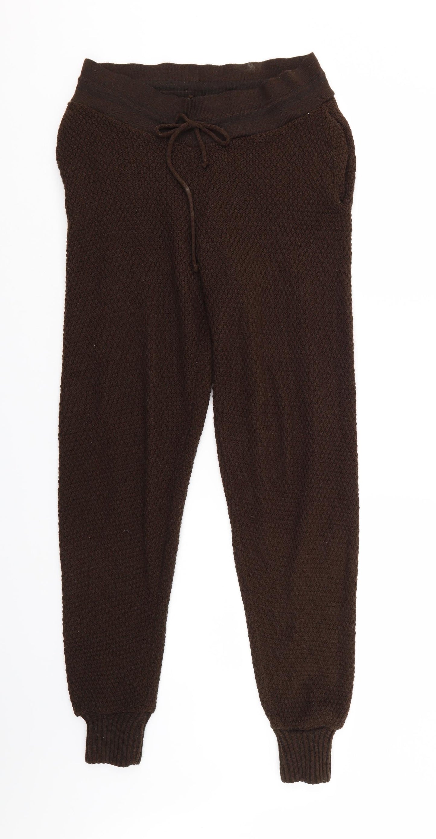 Womens UK Size M PRETTYLITTLETHING Regular Fit Sweatpants Brown Trousers