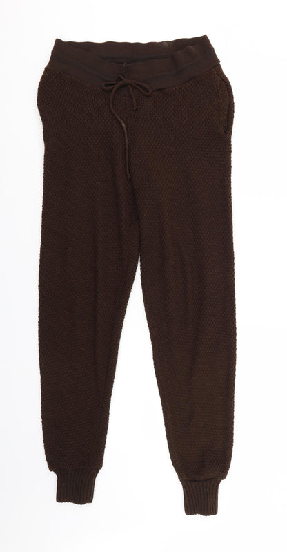 Womens UK Size M PRETTYLITTLETHING Regular Fit Sweatpants Brown Trousers