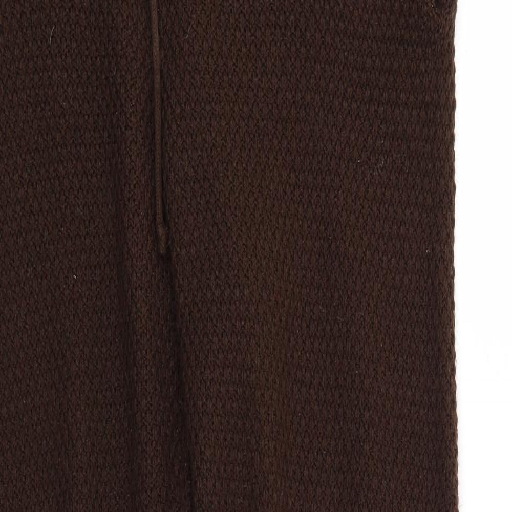 Womens UK Size M PRETTYLITTLETHING Regular Fit Sweatpants Brown Trousers