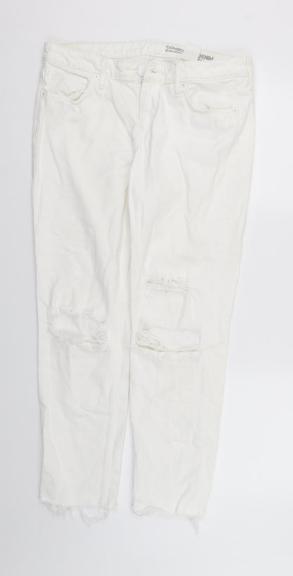 &Denim Womens White  Denim Cropped Jeans Size 32 in L27 in
