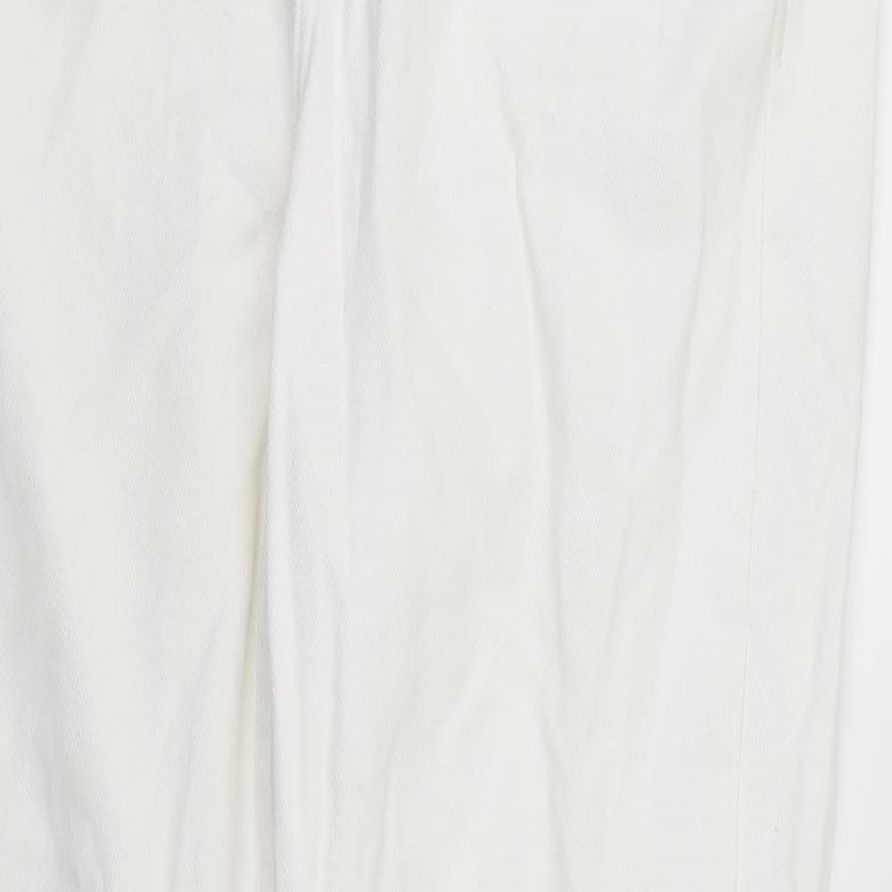 &Denim Womens White  Denim Cropped Jeans Size 32 in L27 in