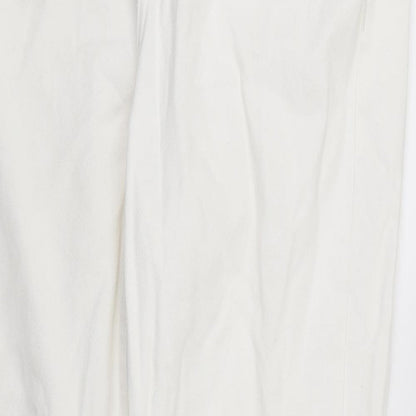 &Denim Womens White  Denim Cropped Jeans Size 32 in L27 in