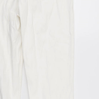 &Denim Womens White  Denim Cropped Jeans Size 32 in L27 in