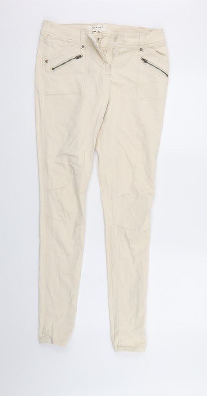 New Look Womens Ivory  Denim Tapered Jeans Size 10 L31 in