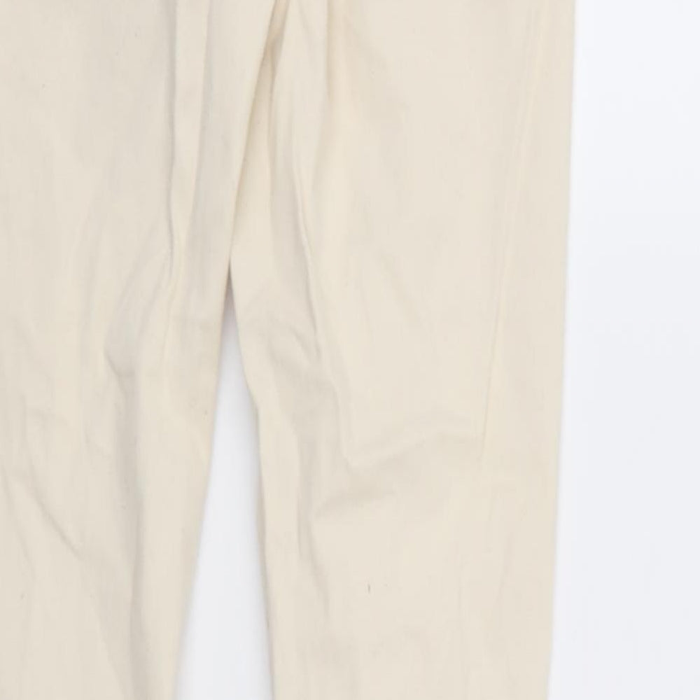 New Look Womens Ivory  Denim Tapered Jeans Size 10 L31 in