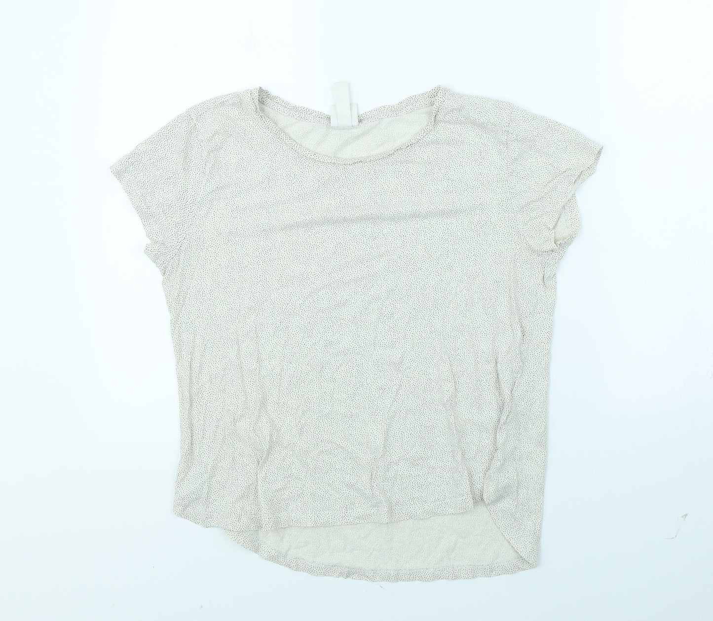 Womens UK Size S H&M Beige Basic T-Shirt