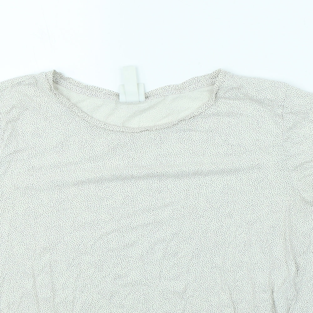 Womens UK Size S H&M Beige Basic T-Shirt