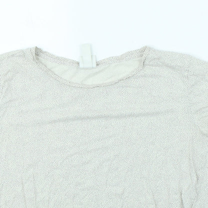 Womens UK Size S H&M Beige Basic T-Shirt