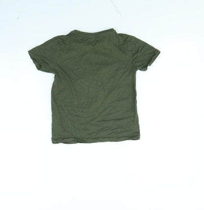 Pep & co Boys Green   Basic T-Shirt Size 7 Years