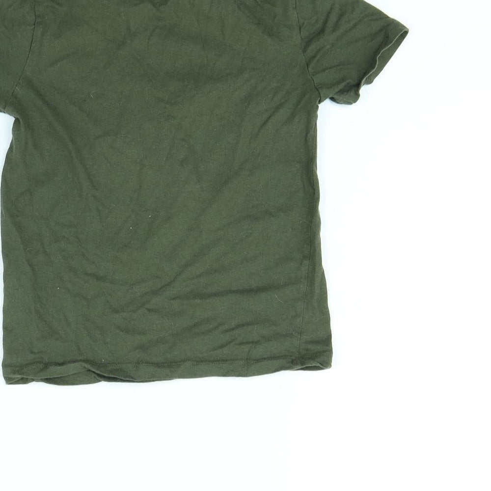 Pep & co Boys Green   Basic T-Shirt Size 7 Years