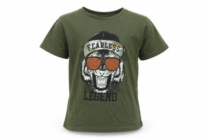 Pep&Co Boys Green   Basic T-Shirt Size 9 Years