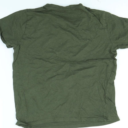 Pep&Co Boys Green   Basic T-Shirt Size 9 Years