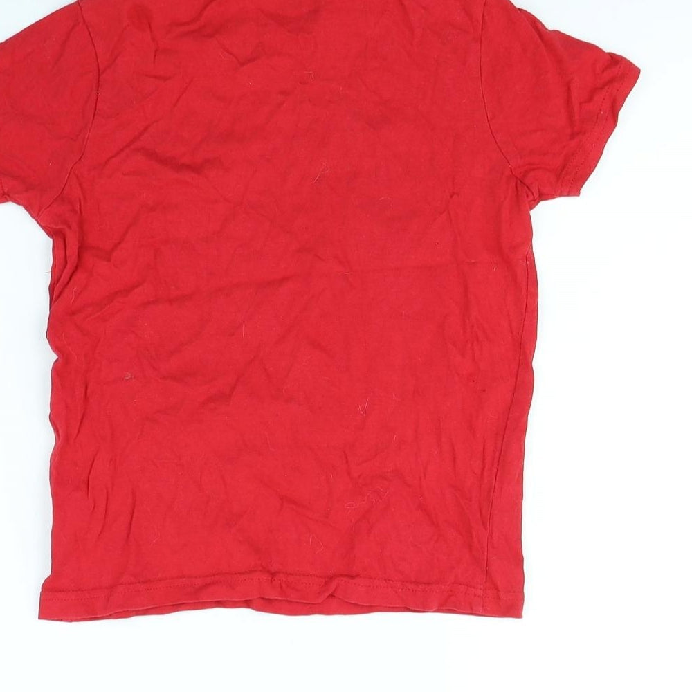 Primark Boys Red   Basic T-Shirt Size 7 Years
