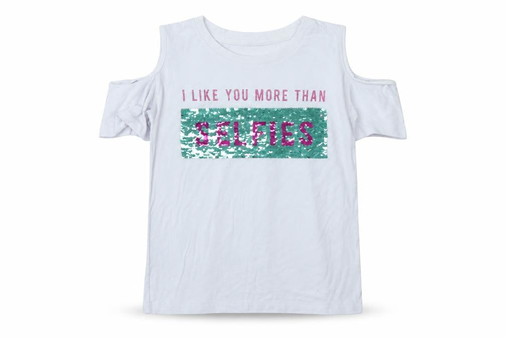 YD Girls White   Basic T-Shirt Size 11 Years