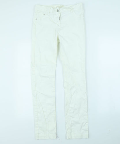 George Womens White   Straight Jeans Size 10 L30 in