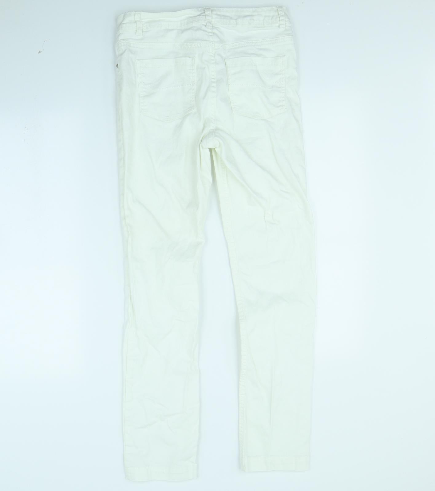 George Womens White   Straight Jeans Size 10 L30 in