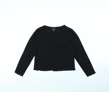 Womens UK Size 8 Topshop Black Basic T-Shirt