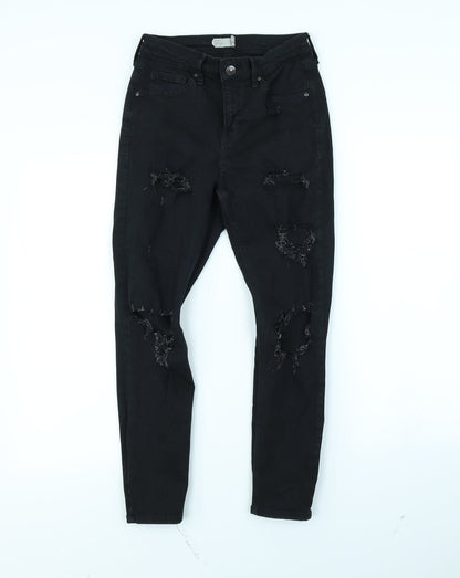 Topshop Womens Black   Skinny Jeans Size 28 in L28 in