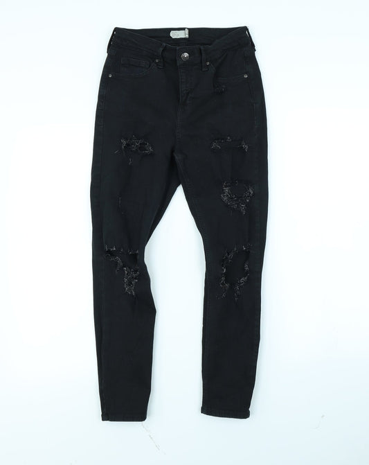 Topshop Womens Black   Skinny Jeans Size 28 in L28 in