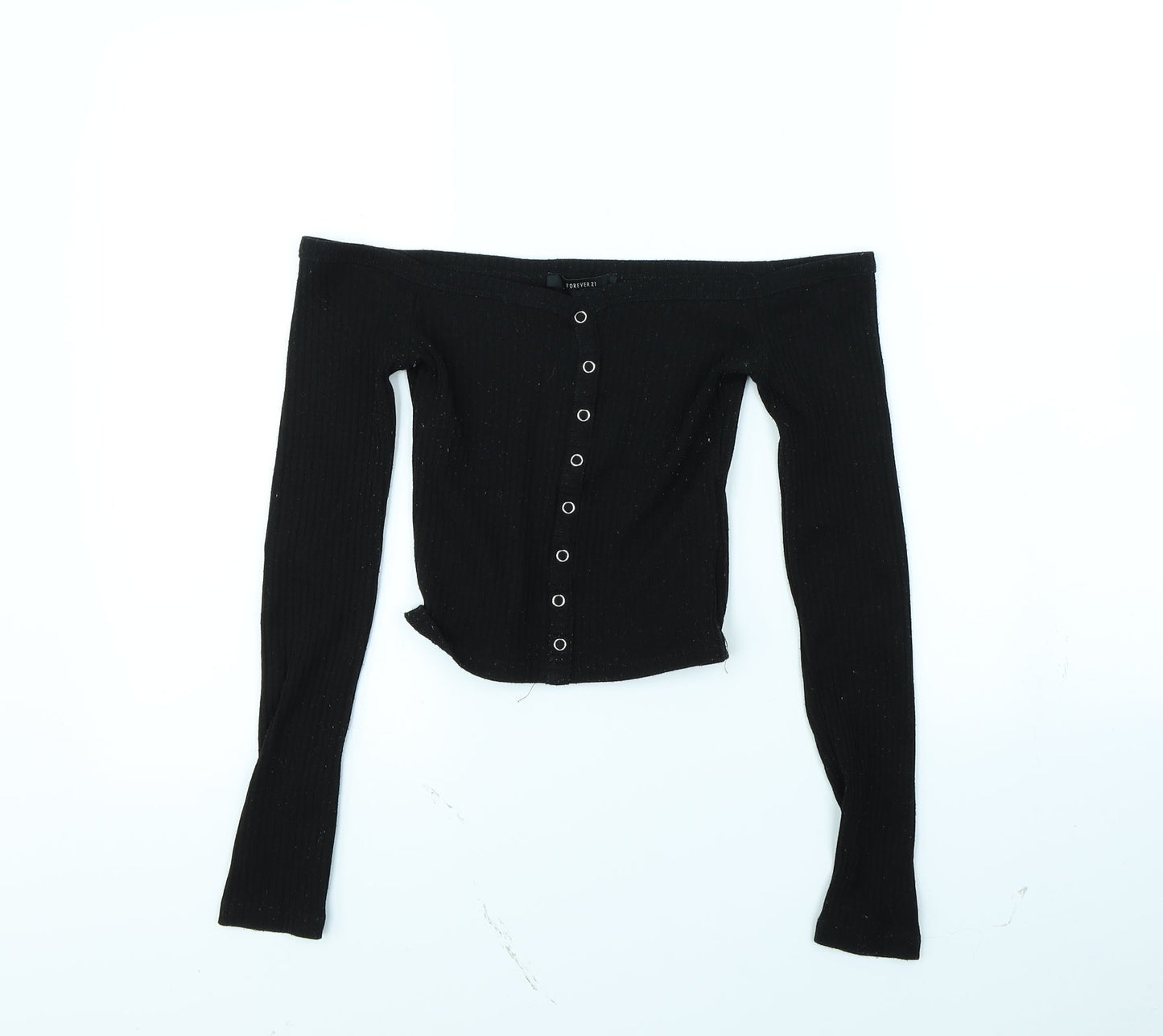 FOREVER 21 Womens Black   Basic Blouse Size S
