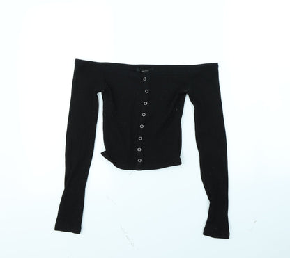 FOREVER 21 Womens Black   Basic Blouse Size S