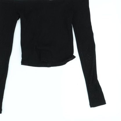 FOREVER 21 Womens Black   Basic Blouse Size S