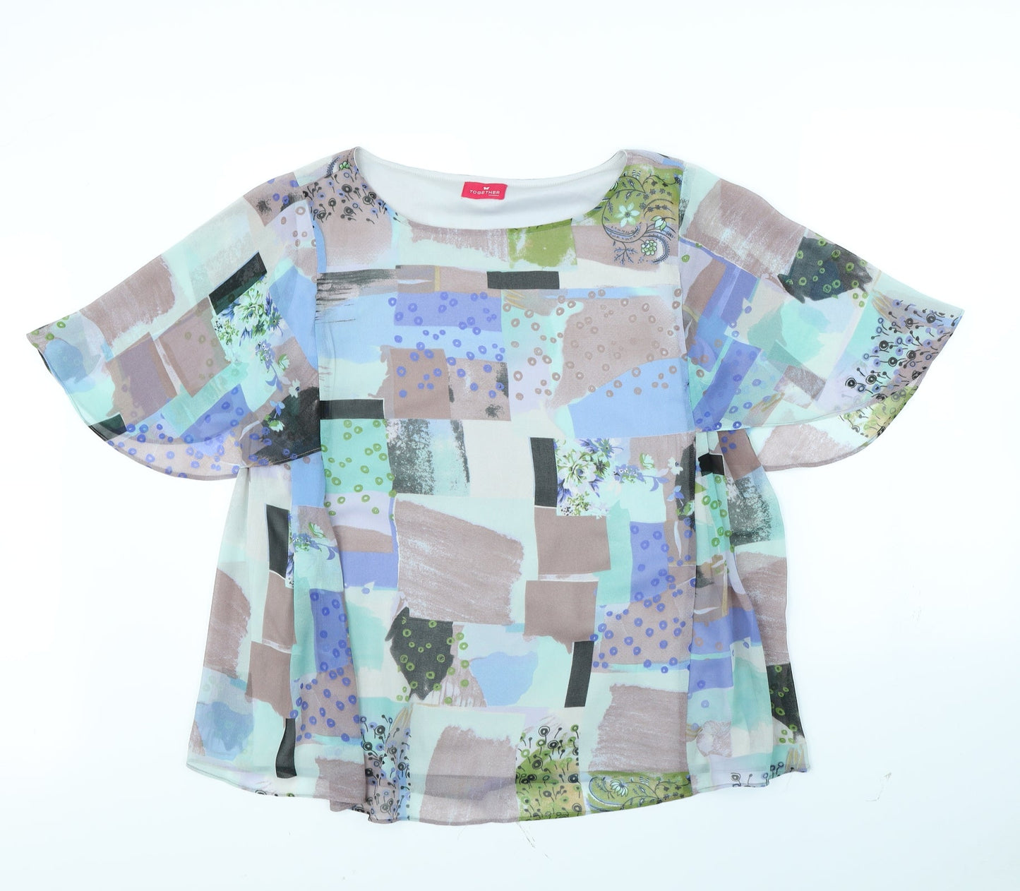 Womens UK Size 16 Together Multicoloured Basic Blouse