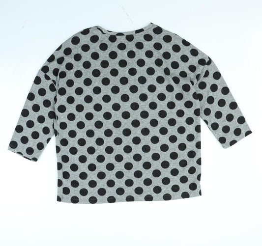 TU Womens Grey Polka Dot  Pullover Jumper Size 14