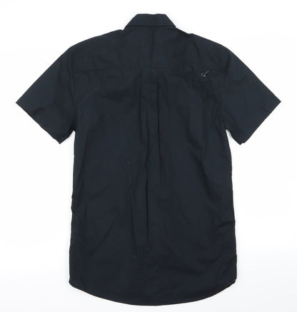 Womens UK Size XS New Look Black Basic Button-Up