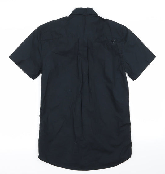 Womens UK Size XS New Look Black Basic Button-Up