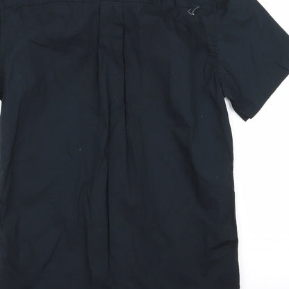 Womens UK Size XS New Look Black Basic Button-Up