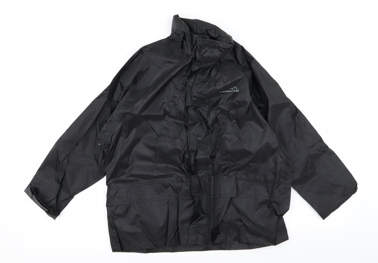 Womens UK Size 10 Preworn Black Rain Coat