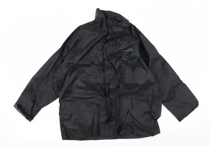 Womens UK Size 10 Preworn Black Rain Coat